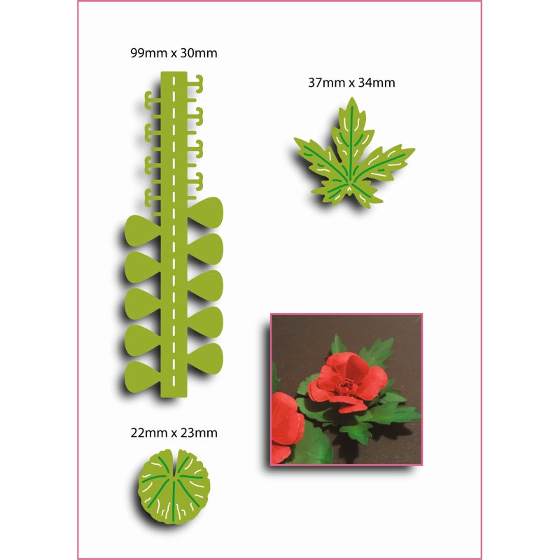 Sharon Callis Crafts Christmas Geranium - Small Christmas Flowers & Foliage Collection