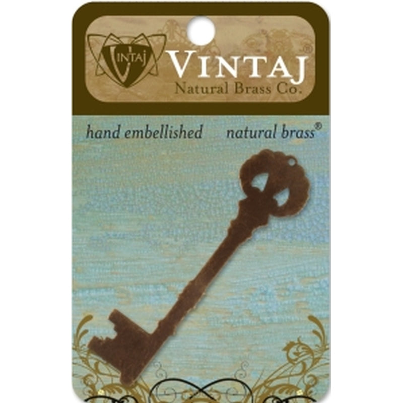 Vintaj Natural Brass Co. 65x19mm Manor Key