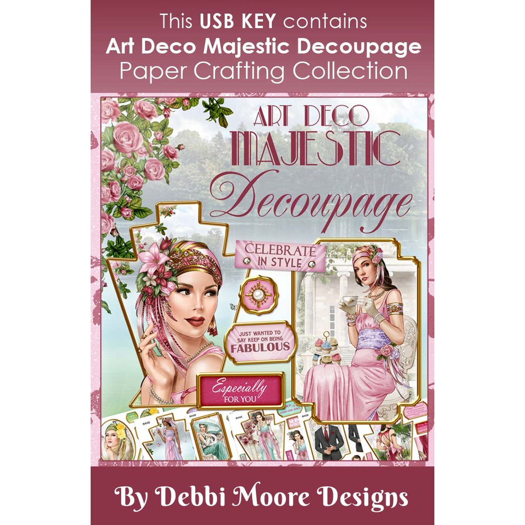 Debbi Moore Designs Art Deco Majestic Decoupage Usb Key