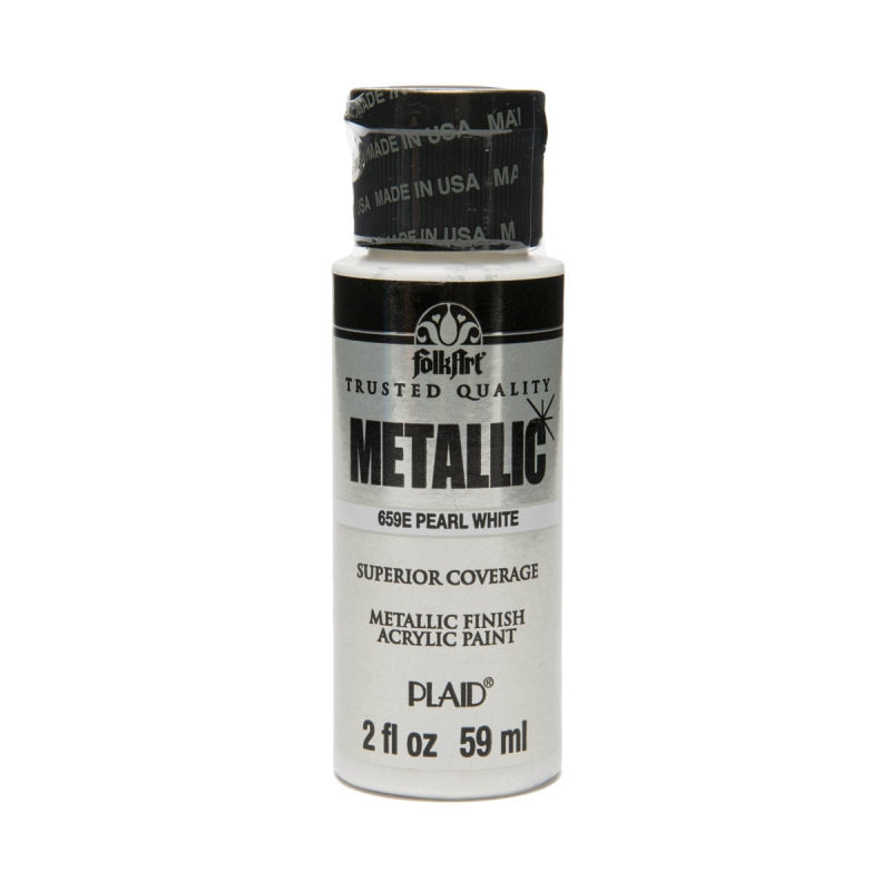 Pearl White Metallic Folkart- 2oz