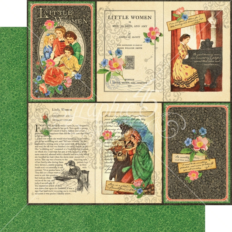 Graphic 45 Literary Lessons Packs Of 10 Sheets
