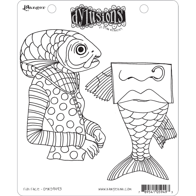 Ranger Dylusions Stamp Fish Face