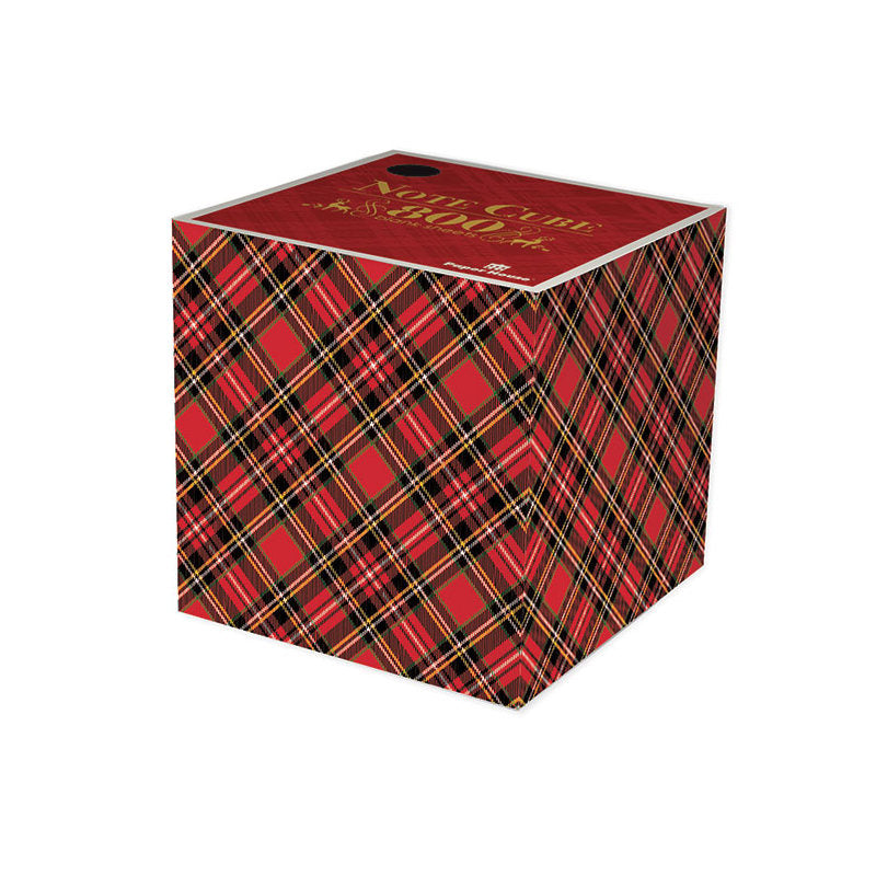 Paper House Productions Holiday Plaid Note Cube