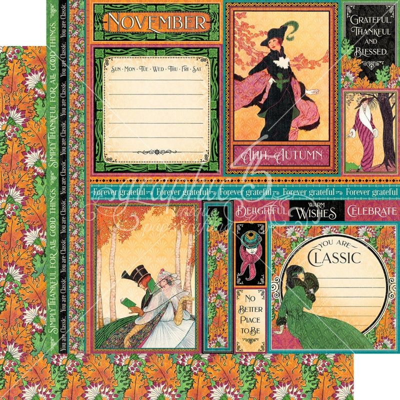 Graphic 45 November 12x12 Paper Packs Of 5 Sheets