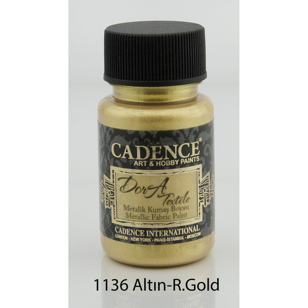 Cadence Rich Gold 50 Ml Dora Textile Metallic Fabric Paint