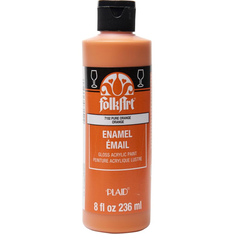 Pure Orange Folkart Enamel 8oz