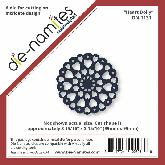 Die-Versions Die-namites - Heart Doily