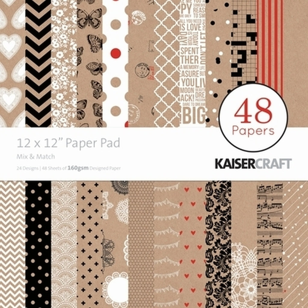 Kaisercraft Mix & Match Paper Pad 12x12