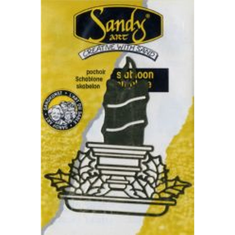 Sandy Art Template Christmas Candle Holder