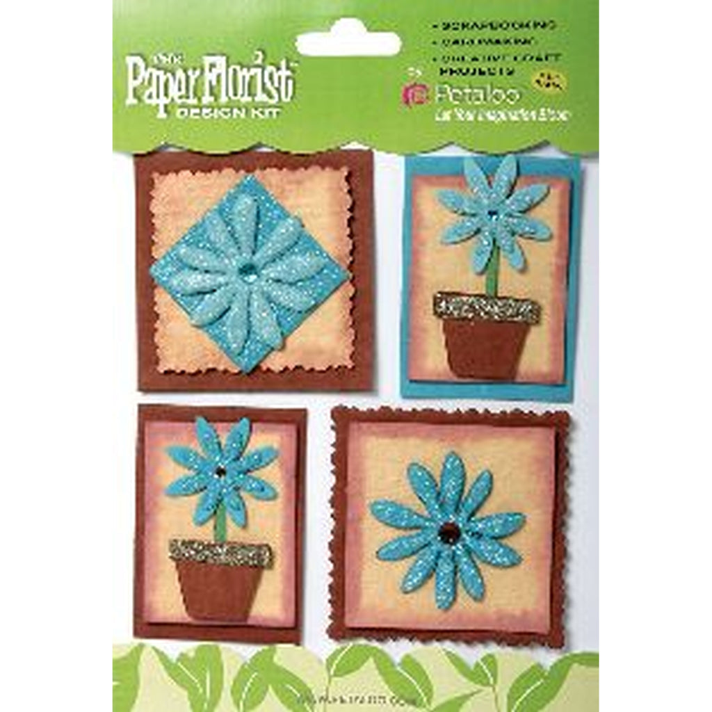 Petaloo Charms - Tan Teal Brown