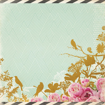 Kaisercraft Specialty Paper-golden Flower Packs Of 10 Sheets