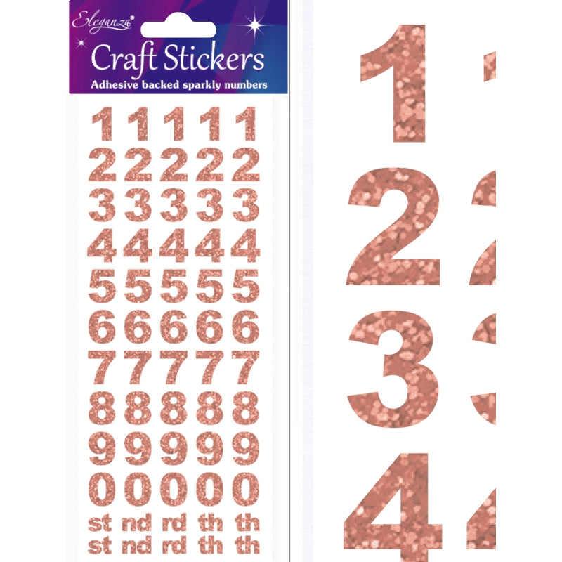 Bold Number Set Craft Stickers