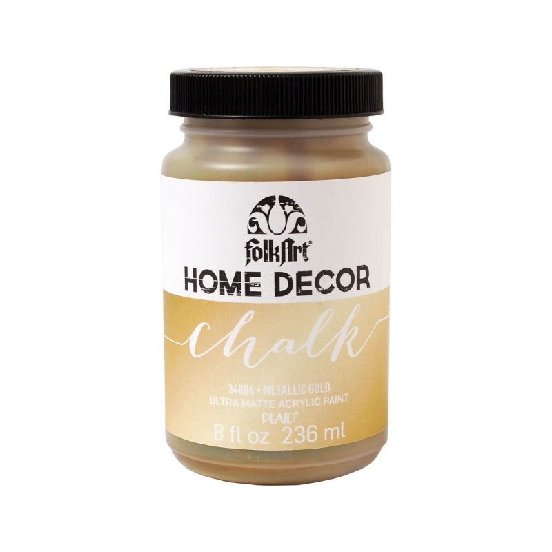 Metallic Gold Folkart Home Decor Chalk 8oz