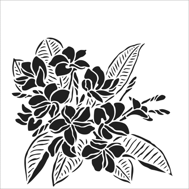 The Crafters Workshop 6x6 Stencil Plumeria