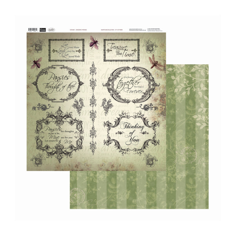 Artdeco Creations Con Dragonfly Phrases Packs Of 10 Sheets