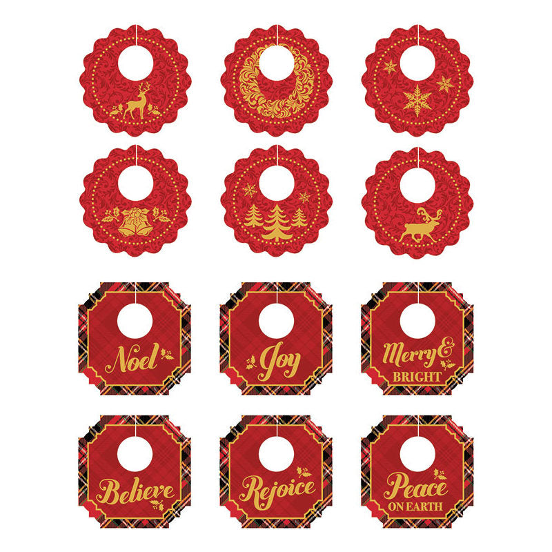 Paper House Productions Holiday Plaid Drink Tags