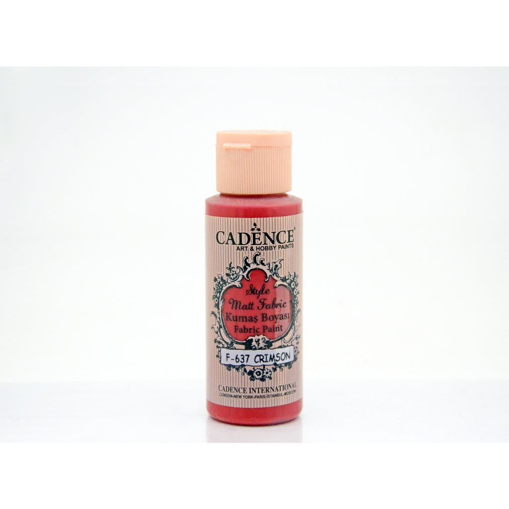 Cadence Crimson Red 59 Ml Style Matt Fabric Paint