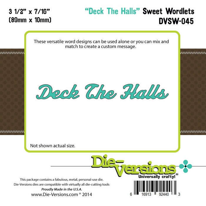 Die-Versions Sweet Wordlets - Deck The Hall