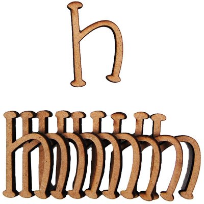 Yart Factory Mdf Letter H (28mm) Pk 10