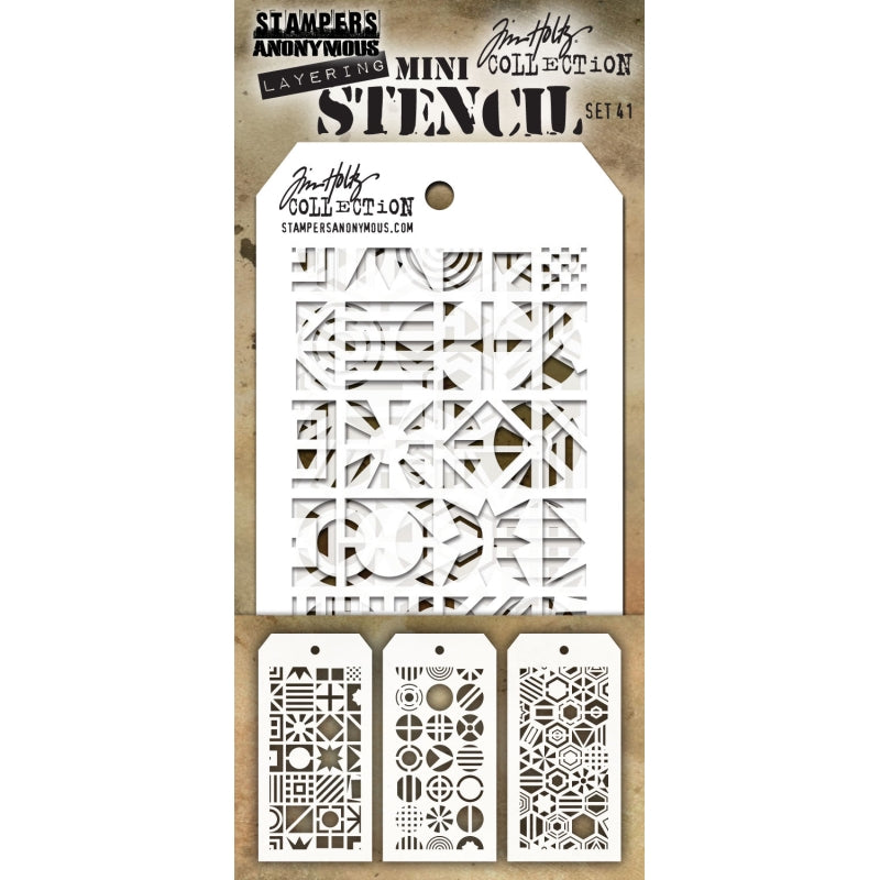 Art Gone Wild Mini Stencil Set 41 (3 Ea.)stencils