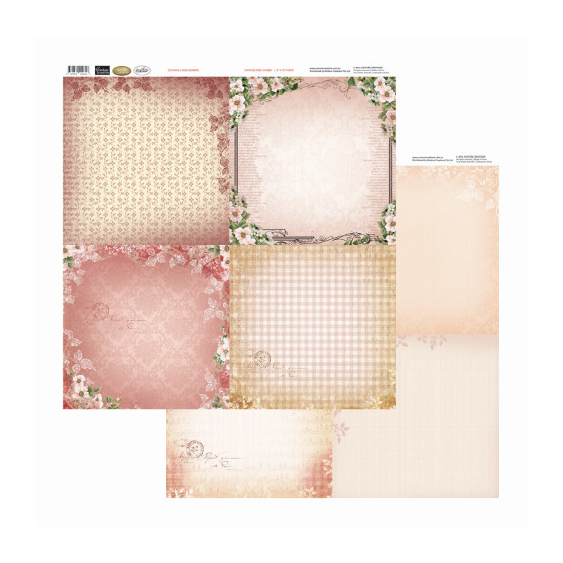 Artdeco Creations Con Rose Borders Packs Of 10 Sheets