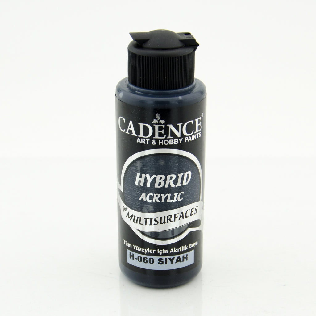 Cadence Black 120 Ml Hybrid Acrylic Paint For Multisurfaces