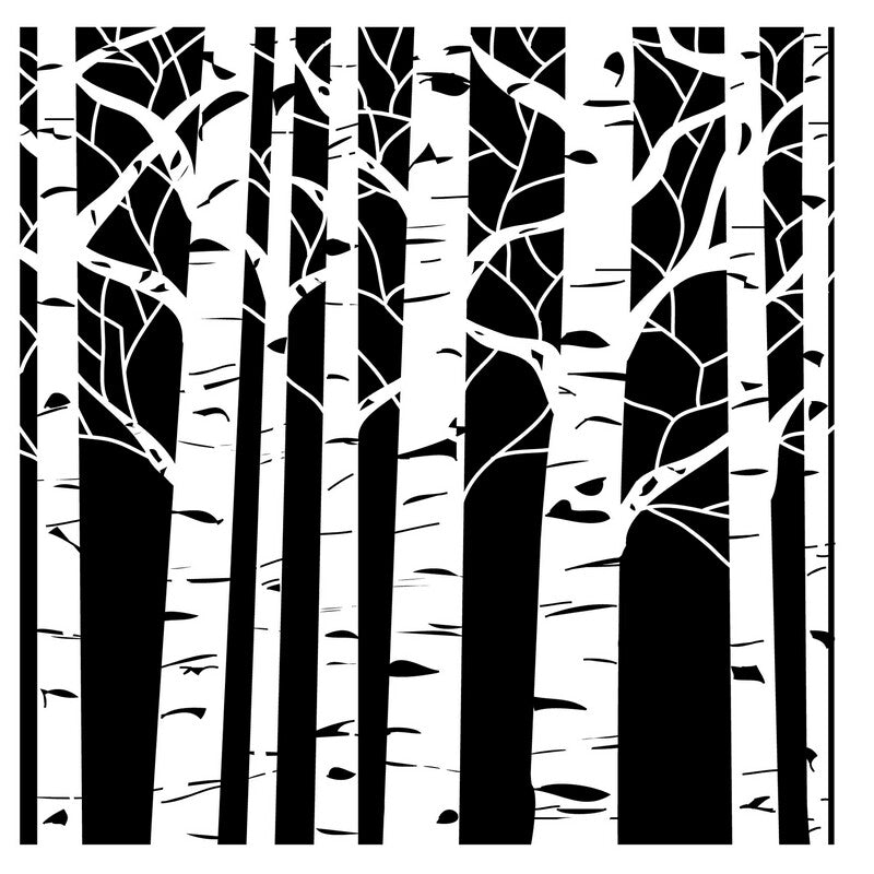 The Crafters Workshop Mini Template Aspen Trees