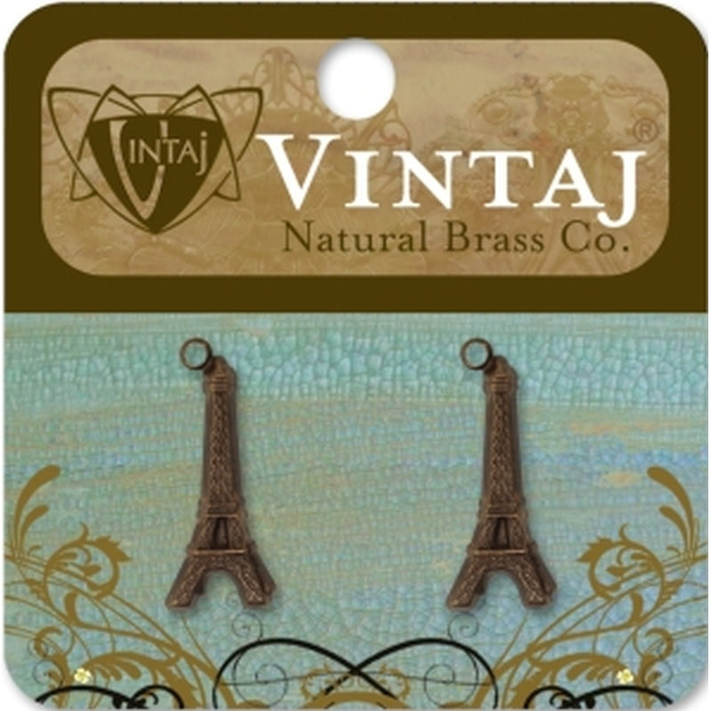 Vintaj Natural Brass Co. 21.5 X 9mm Eiffel Tower