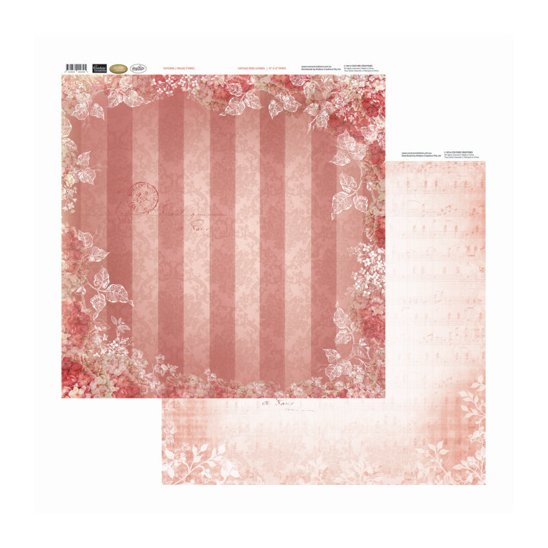 Artdeco Creations Con Rouge Stripes Packs Of 10 Sheets