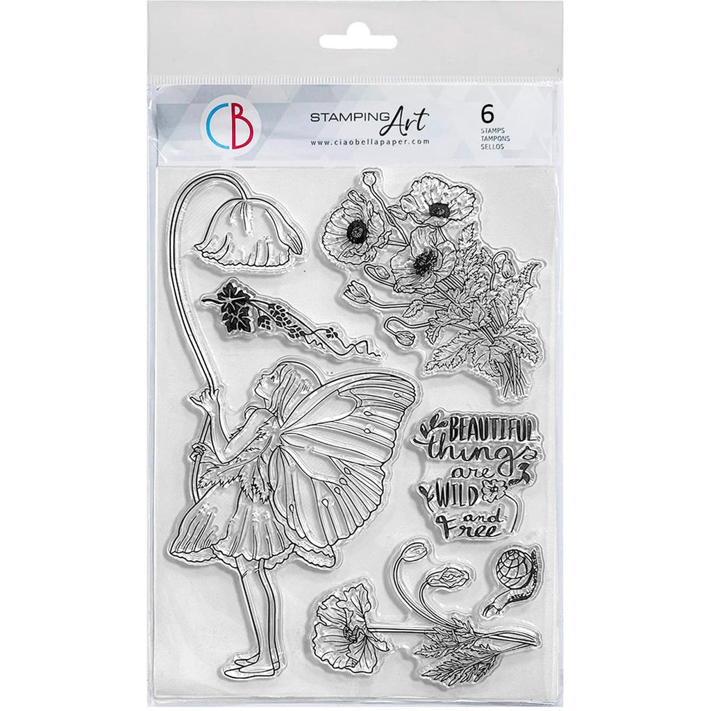 Ciao Bella Nature Fairy 6" X 8" Stamp Set