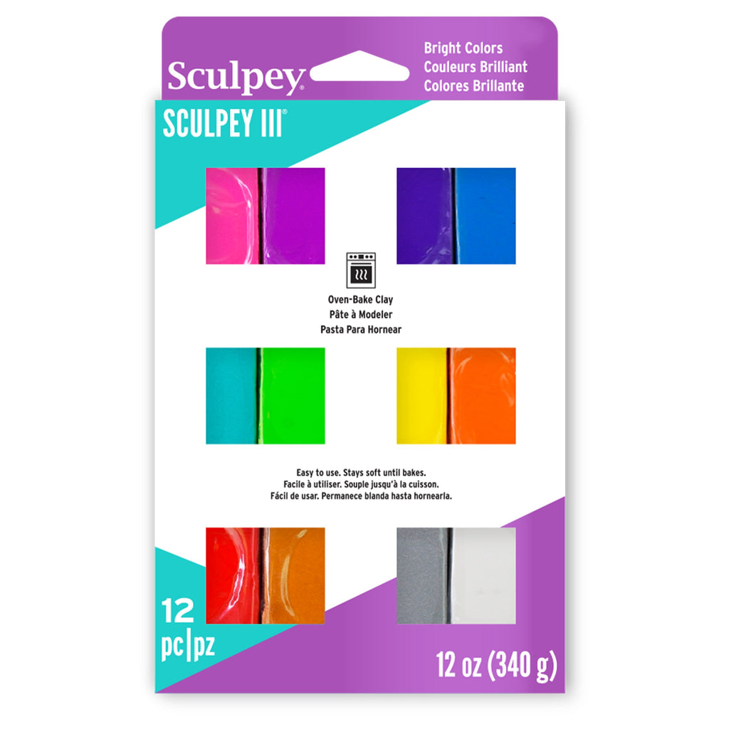 Sculpey III Multipack Brights, 12 X 1 Oz (28 G)