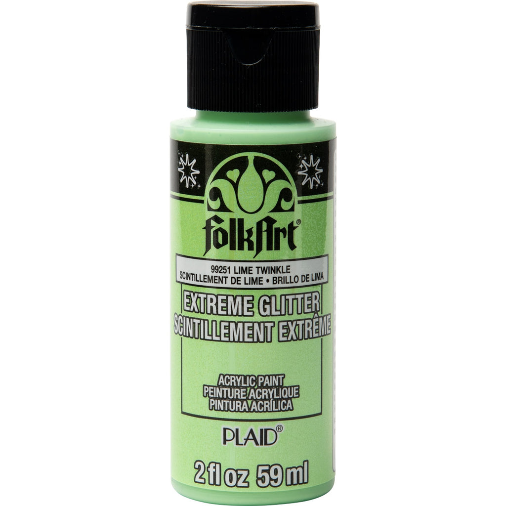 Lime Twinkle Folkart Extreme Glitter 2oz