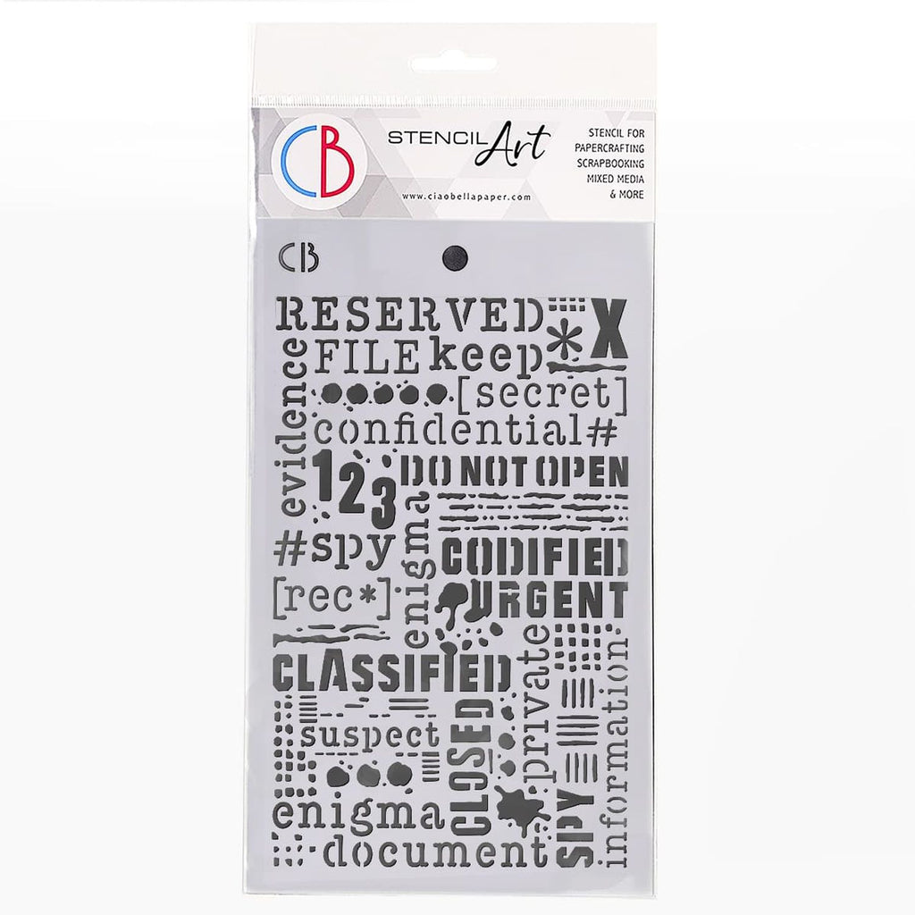 Ciao Bella Texture Stencil 5" X 8" - Confidential