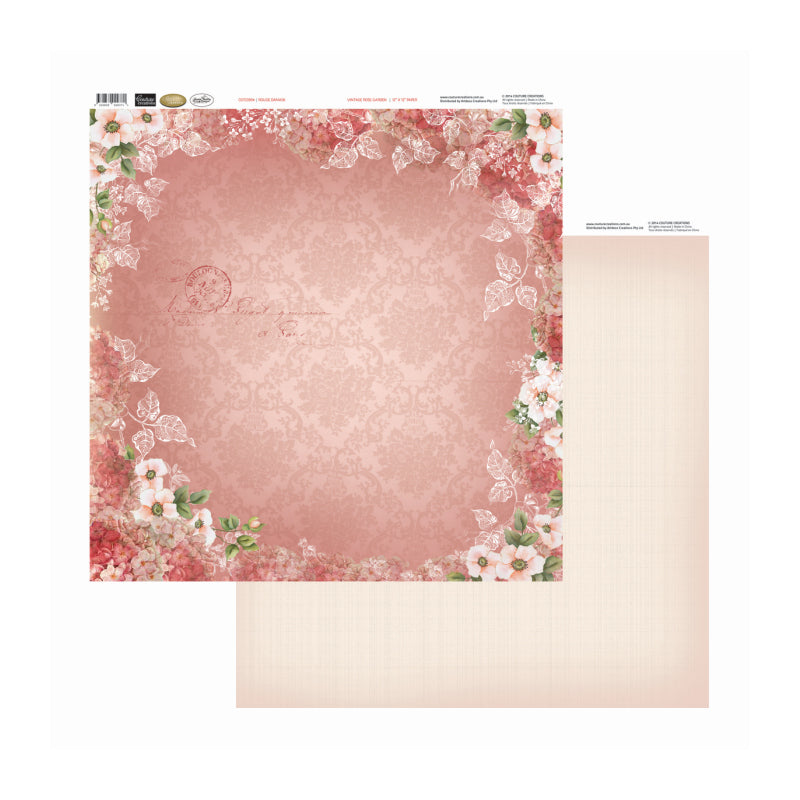 Artdeco Creations Con Rouge Damask Packs Of 10 Sheets