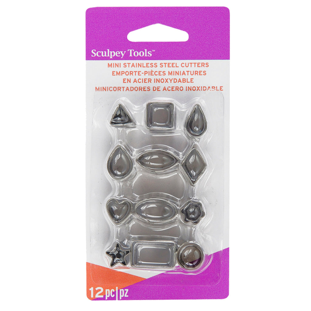 Sculpey Mini Metal Cutters: Geometric, 12 Pc