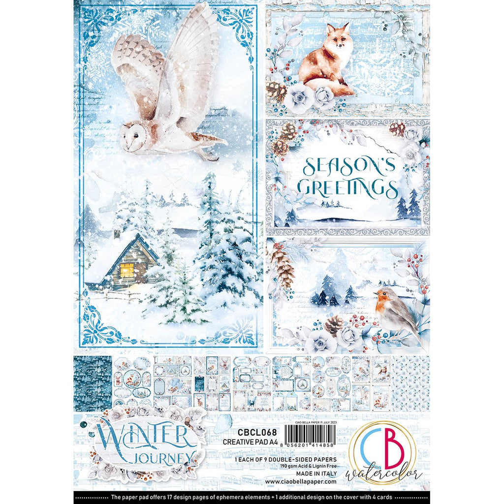 Ciao Bella Paper Winter Journey A4 Creative Pad