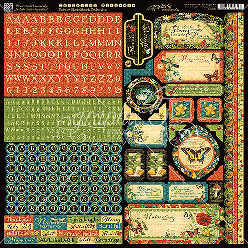 Graphic 45 Nature Sketchbook Sticker