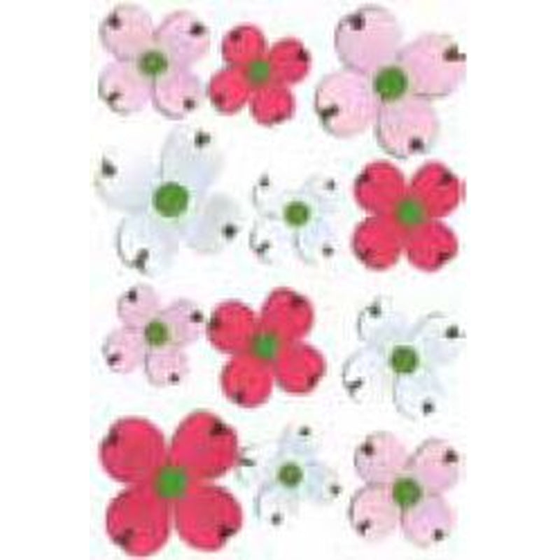 Martha Stewart Crafts Pink Red White Dogwood Stickers