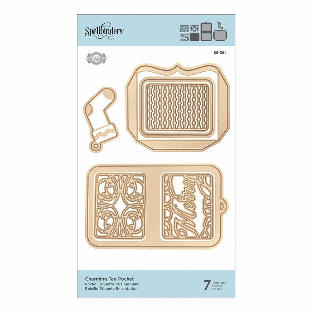 Spellbinders Charming Tag Pocket Etched Dies