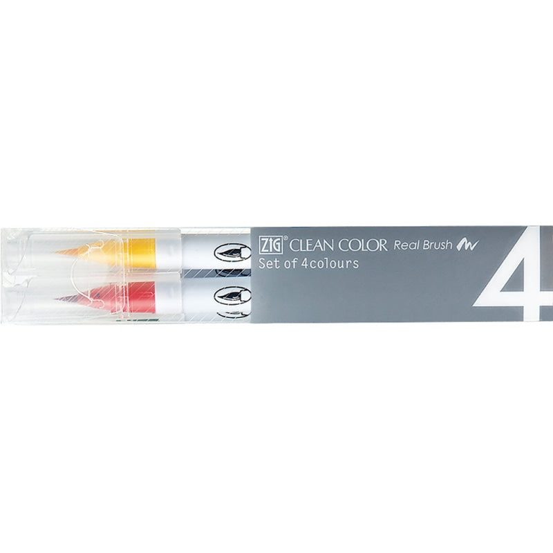 Kuretake Clean Colour Rb X4 Pure Set4 Colour Set - Pure Colour