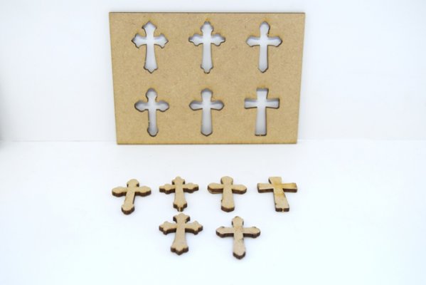 Yart Factory Mini Cross Embellishments-6 Designs