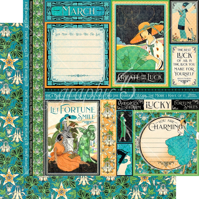 Graphic 45 March 12x12 Paper Packs Of 5 Sheets