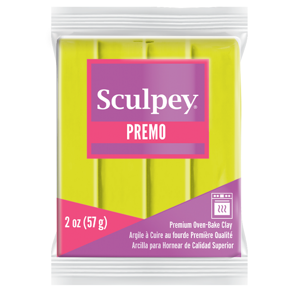 Sculpey Premo 2oz Fluorescent Yellow (not In Display Programs)