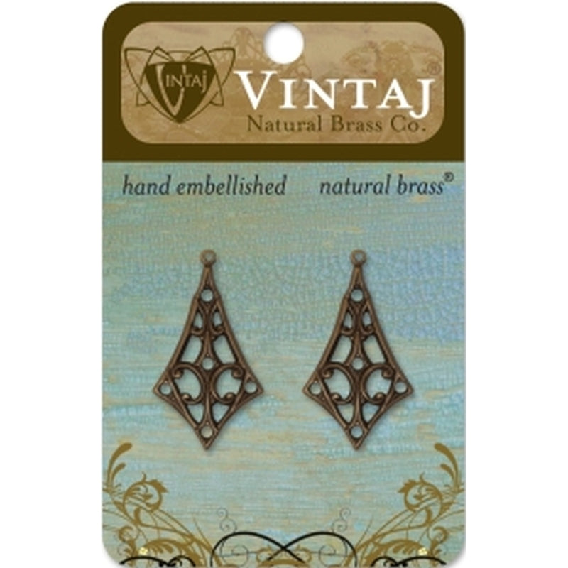 Vintaj Natural Brass Co. 31 X 17.5mm Pinnacle