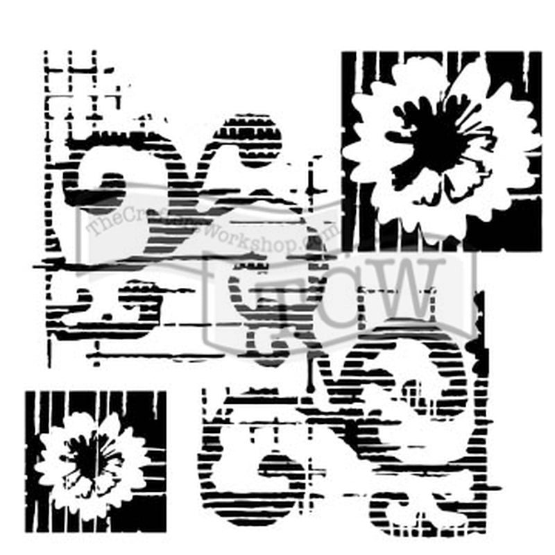 The Crafters Workshop 6x6 Stencil Flower Scroll