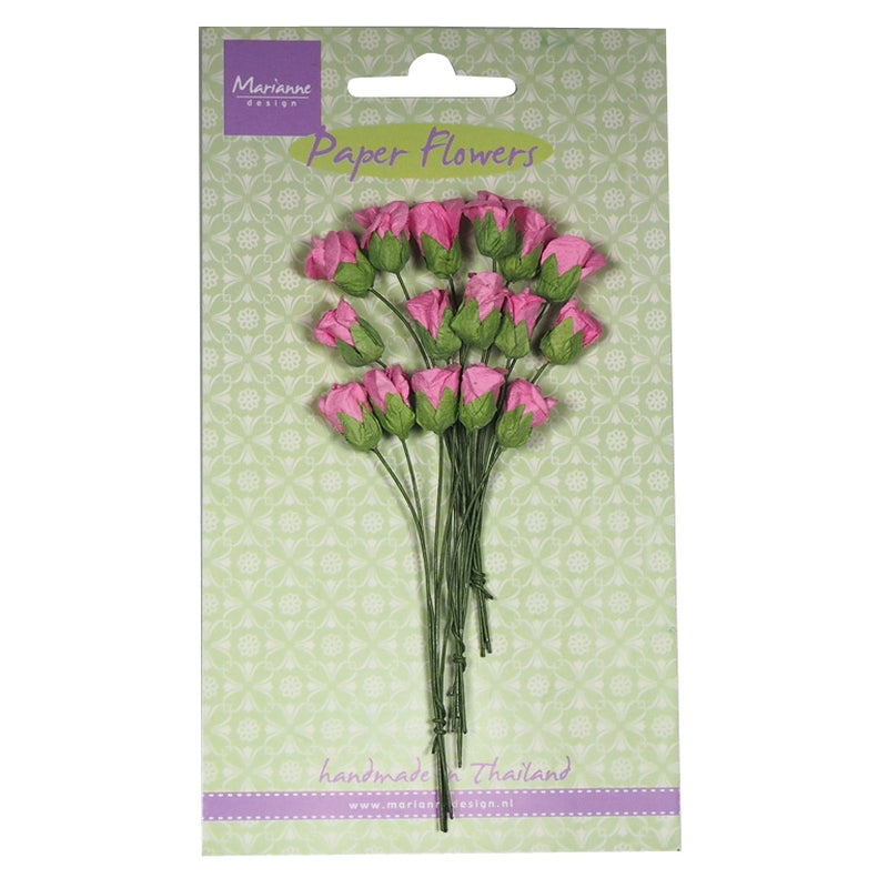 Marianne Design Roses Bud - Bright Pink Flower Embellishments