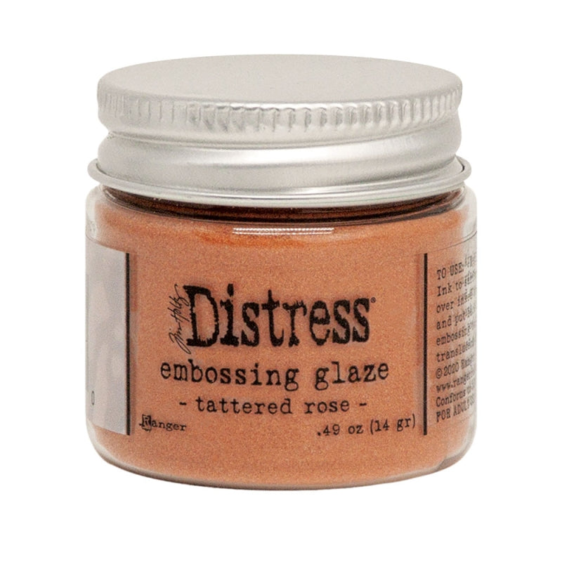 Ranger Distress Emboss Glaze Tattered Rose