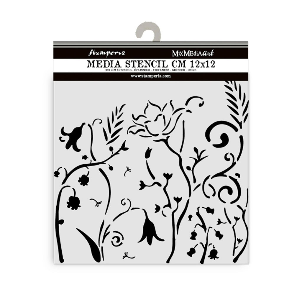 Stamperia - Hidden Grove - 12x12cm Thick Stencil Flowers