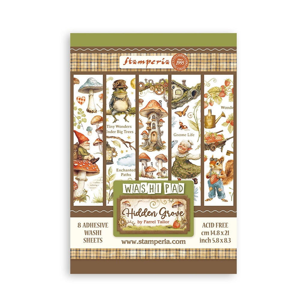 Stamperia - Hidden Grove -  Washi Pad - 8 Sheets A5