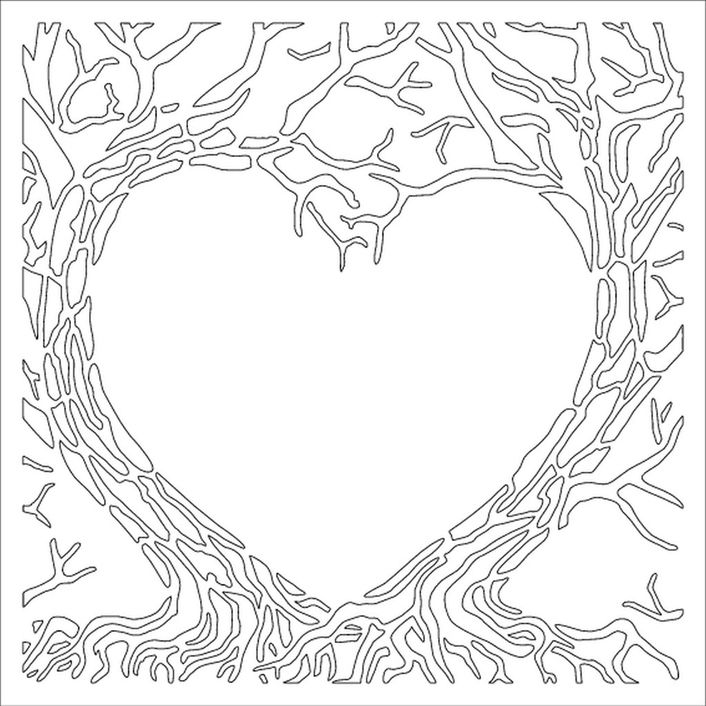 Card-io Entwined Trees 6" Square Majemask Stencil